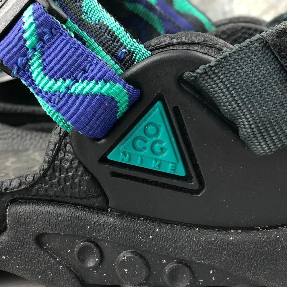 Nike VTG 90's Men's 12 ACG Deschutz+ Blue Green Buckle Outdoor Water Sandals